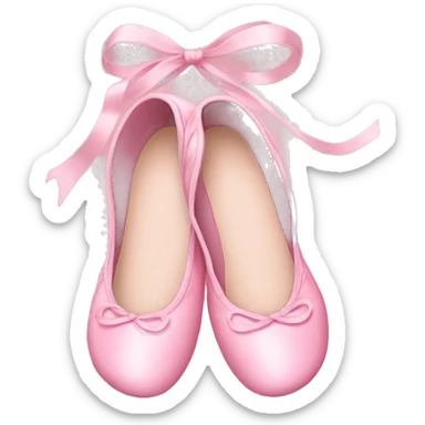 Pink ballet shoes sticker