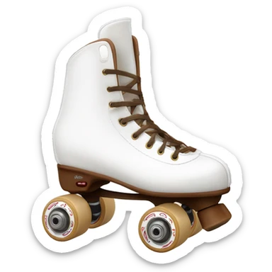 White artistic rollerskates from edea flamenco with brown toestop sticker