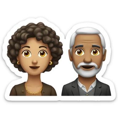 Georgian man and woman sticker
