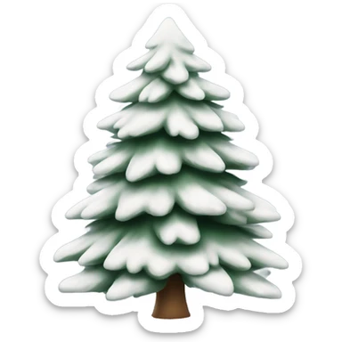  actual white fir christmas tree isolated.  sticker