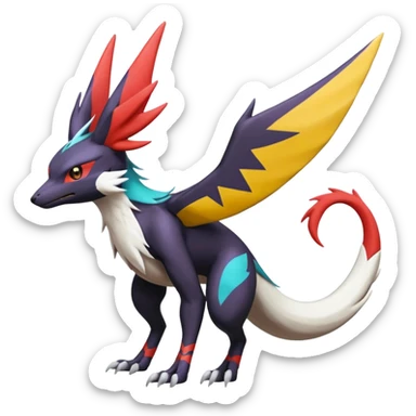  Nargacuga-Latias-Umbreon-Noivern-Silvally-Pokémon-Fakémon-fusion (full body) sticker