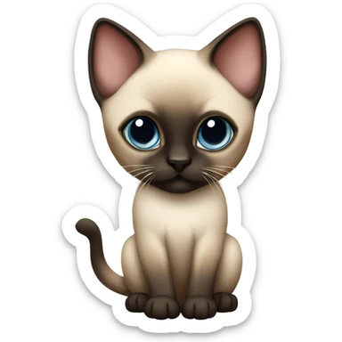 Siamese kitten  sticker