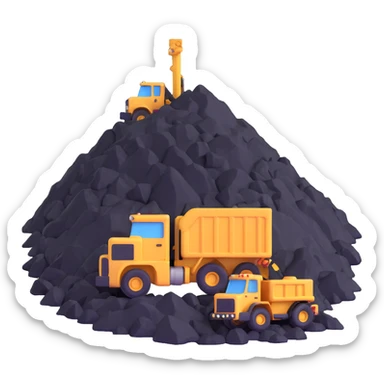 bulk cargo coal pile sticker