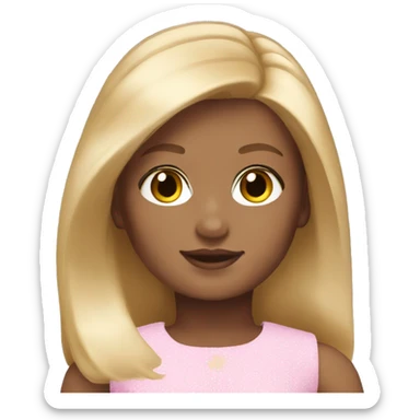 american girl with blonde shoulder level hair sticker