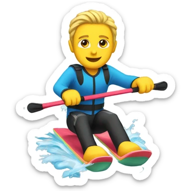water skis sticker