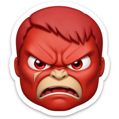 A super ultra angry face sticker