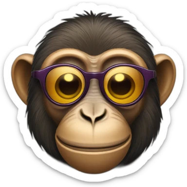 Monkey with sunglasses and henna sticker