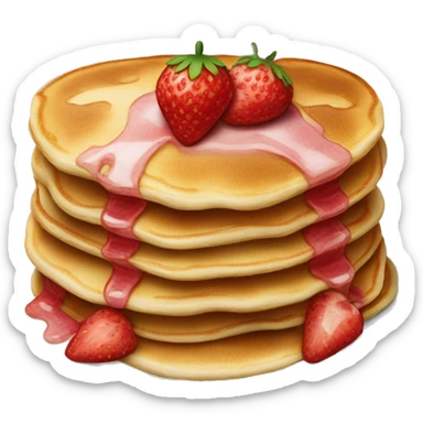 Strawberry pancakes  sticker