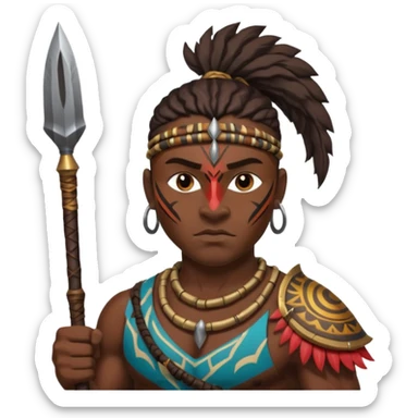African warrior sticker