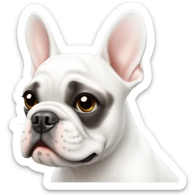 white French bulldog sticker