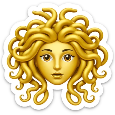 The Sicilian Medusa in gold sticker