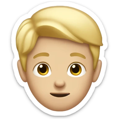 thinking blonde boy sticker