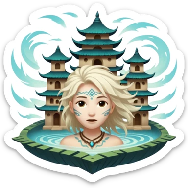 air elemental flying tribe house sticker
