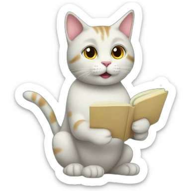 Cat doing maths sticker