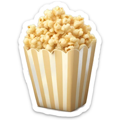 Popcorn in beige package  sticker