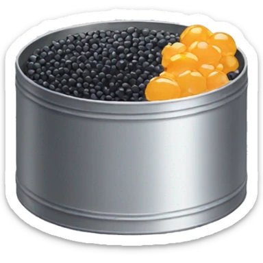 Caviar tin sticker