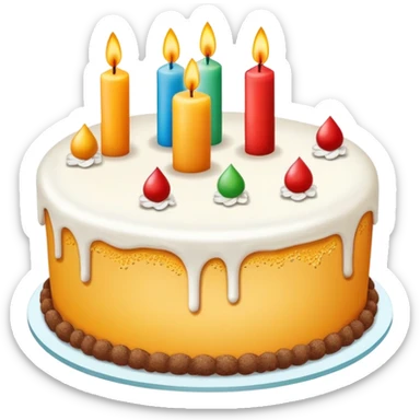 Um bolo de aniversário com o nome Dinis  sticker