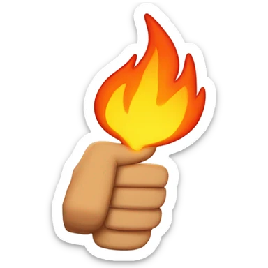 Fire thumbs up  sticker