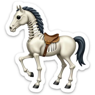 Skeleton horse sticker