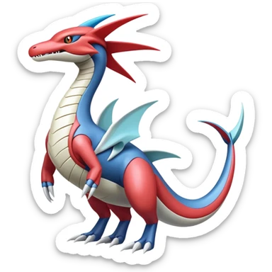 Milotic-Latias-Kyurem-Garchomp-Fakémon-hybrid-creature (full body)  sticker