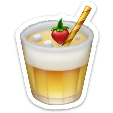 New Year's drink sugar rim sticker