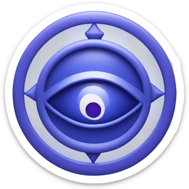 Indigo third eye chakra symbol  sticker