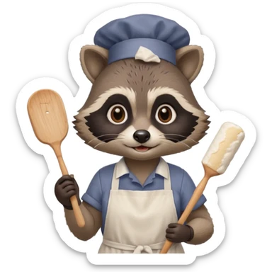 baker raccoon sticker