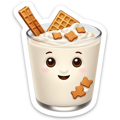 Yogurt with cinnamon toast crunch cereal sticker