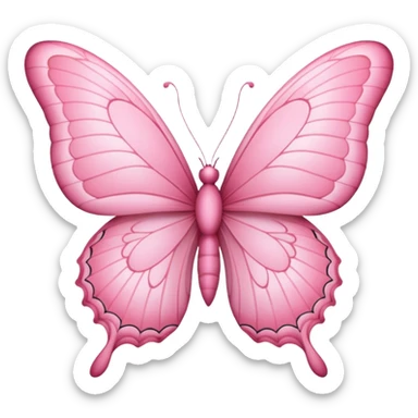 Pink butterfly sticker