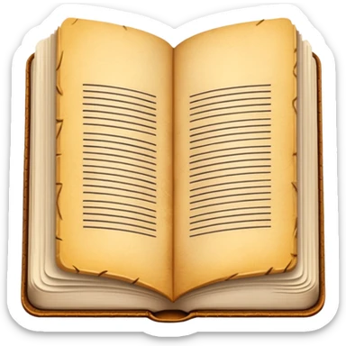 open journal book with writting sticker