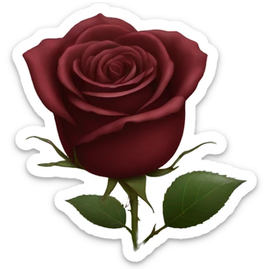 Dark red rose sticker