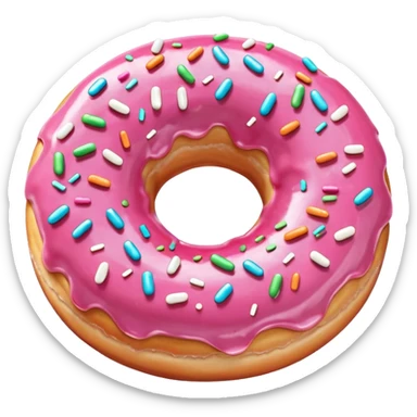 light pink donut sticker