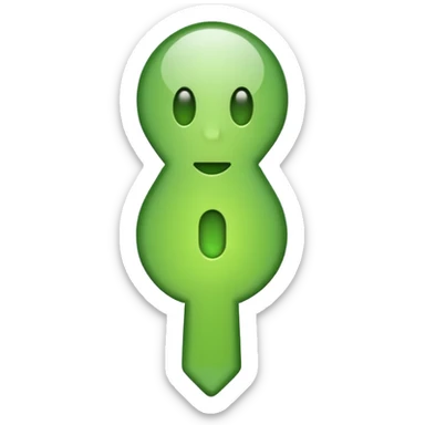make exclamation mark in light green color emoji sticker