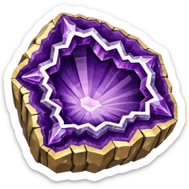 An amethyst geode sticker
