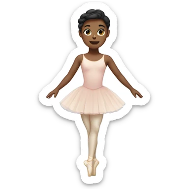 gender neutral ballet dancer wearing a unitard sticker