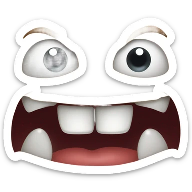 freaky and sad emoji sticker