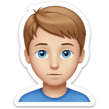 boy with blue eyes sticker