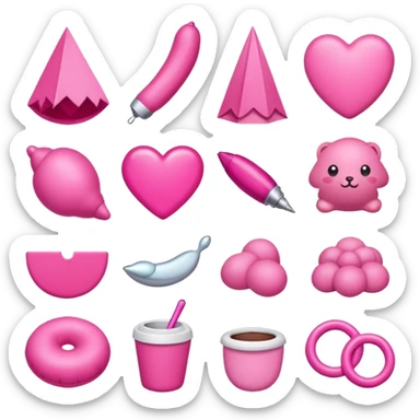Pink cute things sticker