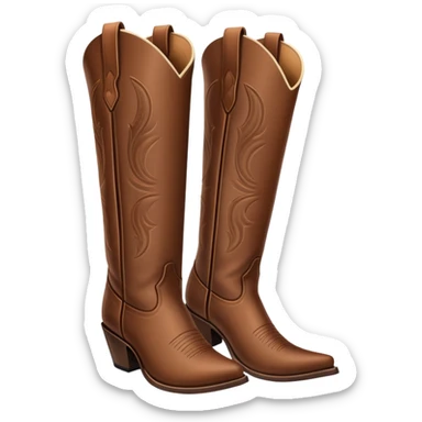 classic western cowboy boots with pointed toe and tall shaft sticker
