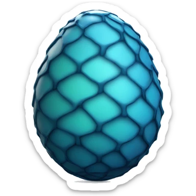 Blue dragon egg sticker