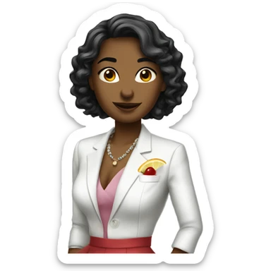 Cocktail hour girl funny sticker