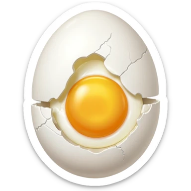 cracking an egg sticker