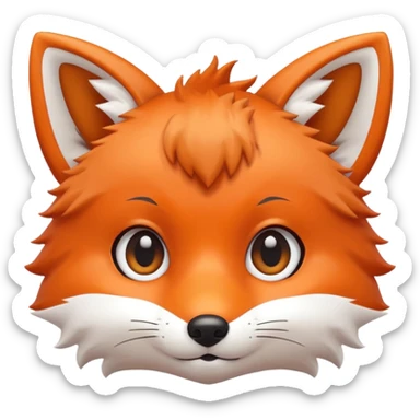 une tête de renard trop kawaii sticker