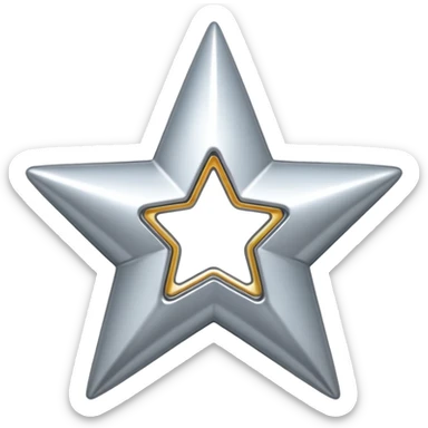 y2k hollow star shiny sticker