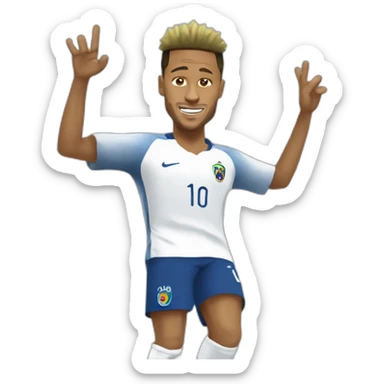 Neymar qui fait un geste technique au foot sticker