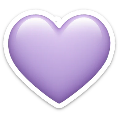 Light purple heart sticker