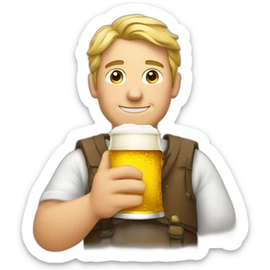 A swiss person drinking beer sticker