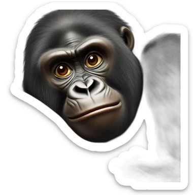 Gorille sur un lit sticker