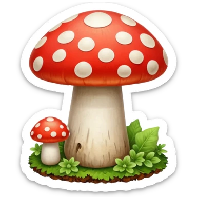 psychodelic mushroom single simple colorful harvested psylocybine sticker