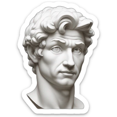Michelangelo david modern sticker